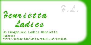 henrietta ladics business card